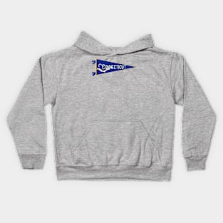 Connecticut Flag Pennant Kids Hoodie